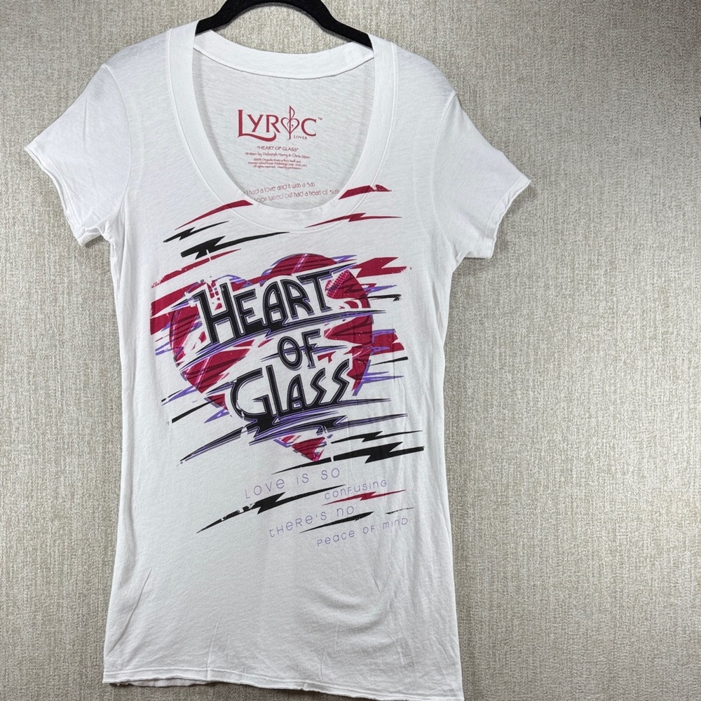 Lyric Women's Blondie  “Heart of Glass” Tee S NWOT